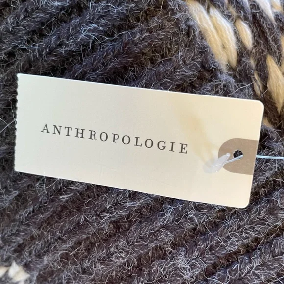 Anthropologie Scarf Womens Fringed Turtleneck Collar Boho Southwest Cowgirl Fall - Picture 12 of 13